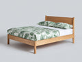 Lit double - Chêne - 220 x 180 x 105 cm - Bois naturel - Style scandinave