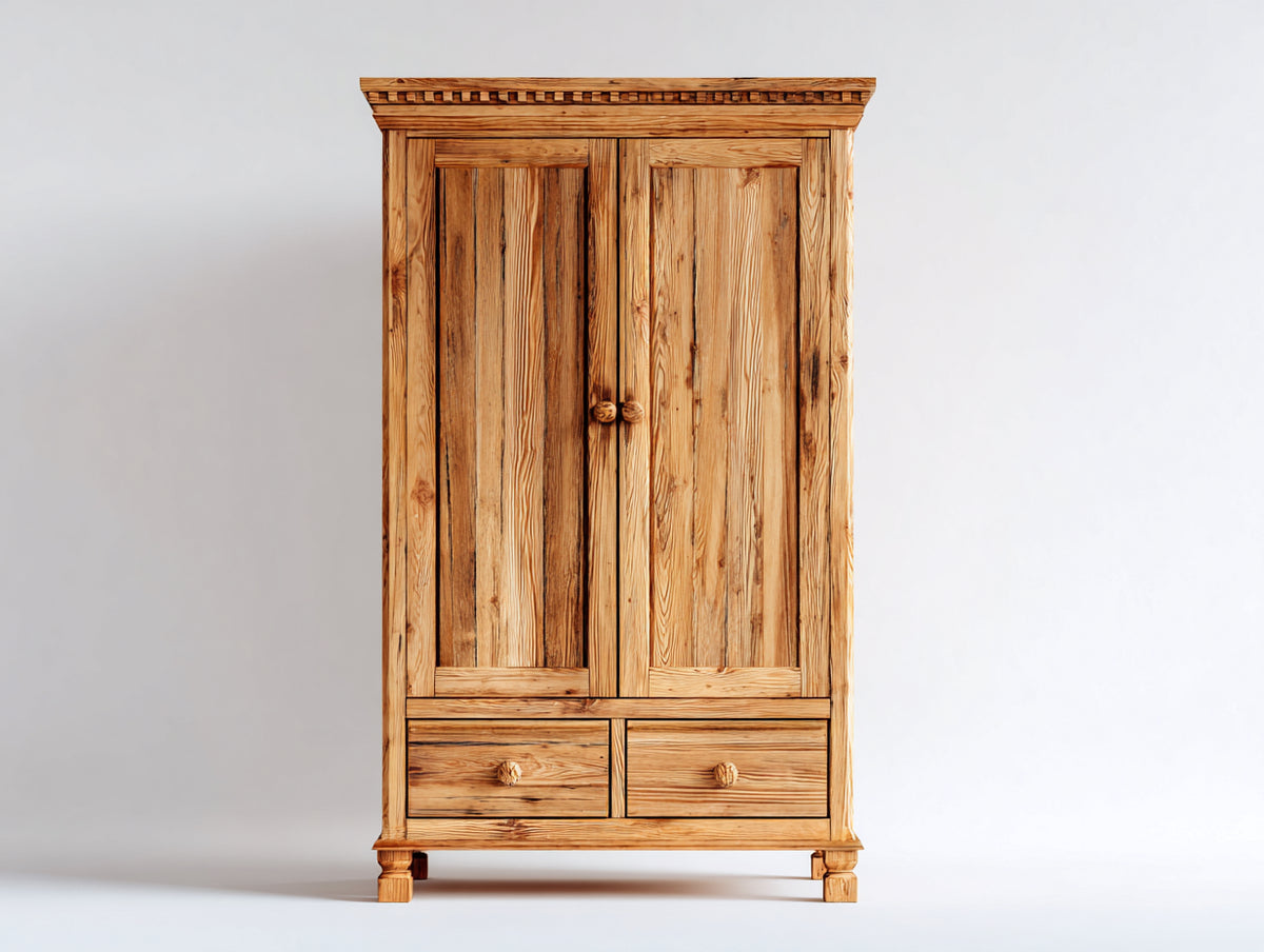 Armoire - Bois - 100 x 50 x 180 cm - Bois naturel - Style rustique