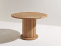 Table de jardin - Teck - 130 x 130 x 75 cm - Naturel - Style contemporain