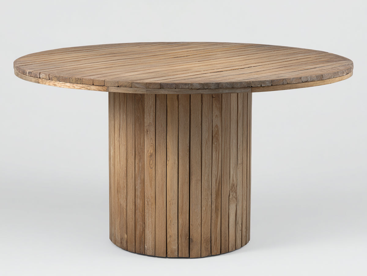Table de jardin - Teck - 160 x 160 x 75 cm - Naturel - Style contemporain