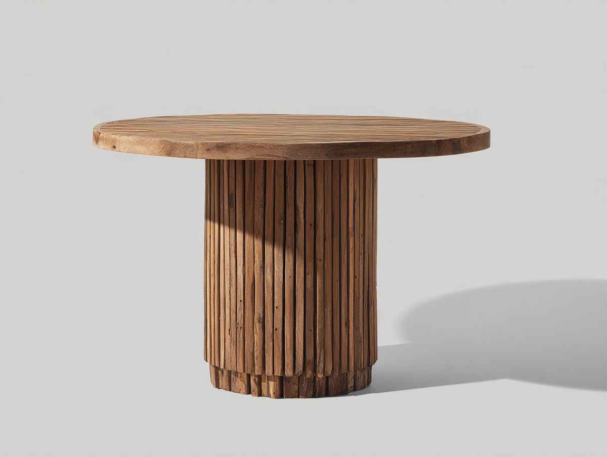 Table de jardin - Teck - 120 x 120 x 75 cm - Naturel - Style contemporain