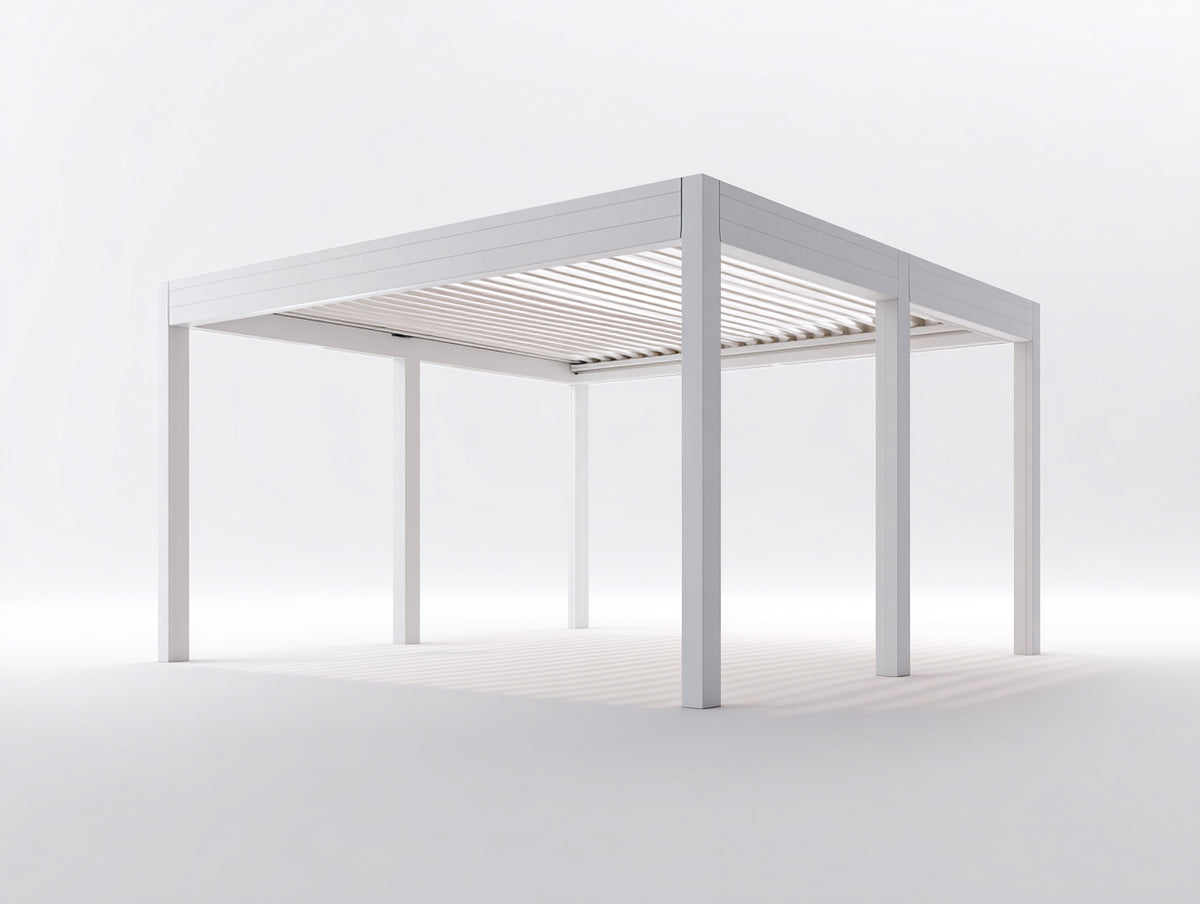 Tonnelle de jardin - Métal - 400 x 300 x 250 cm - Blanc - Style moderne