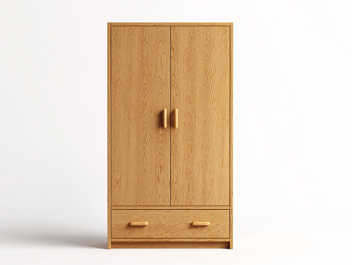 Armoire - Bois - 90 x 50 x 180 cm - Bois naturel - Style scandinave