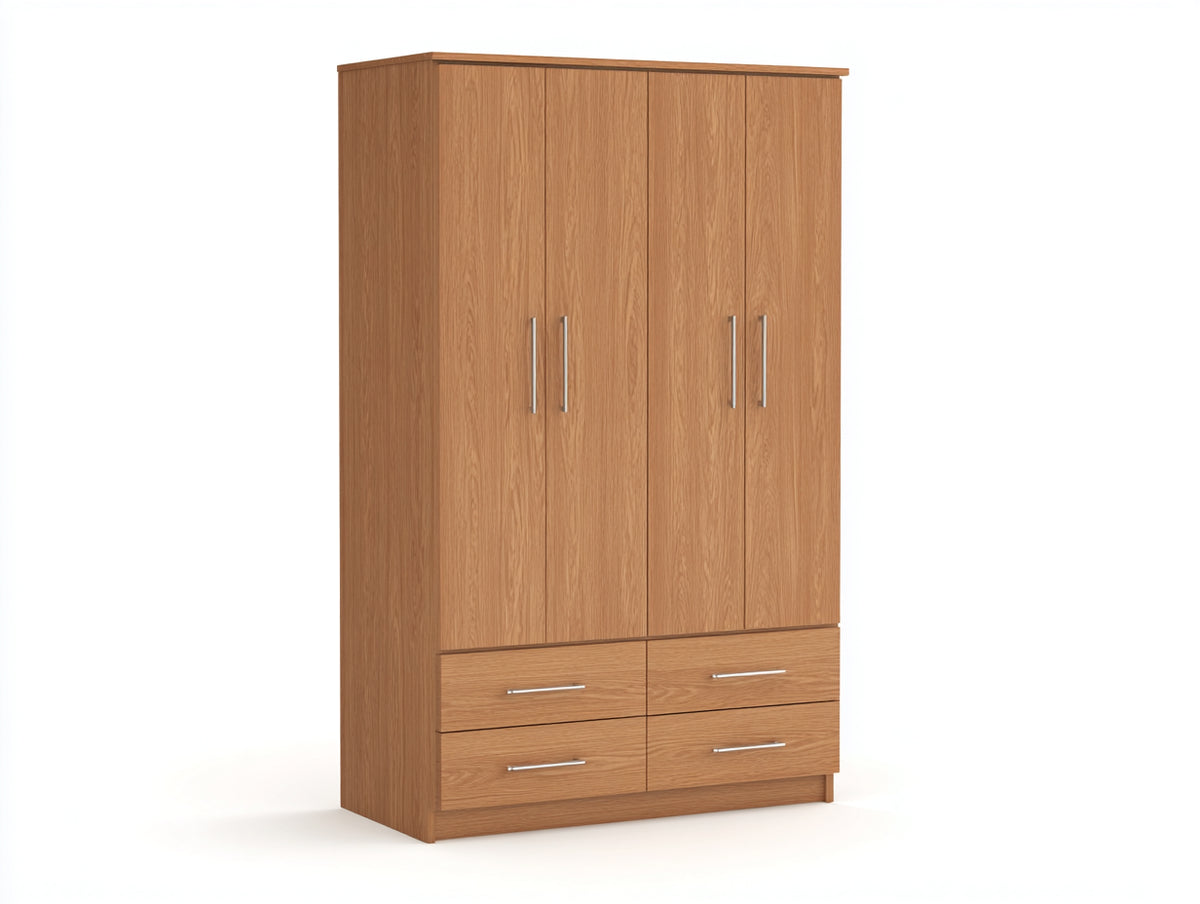 Armoire - Bois - 180 x 60 x 200 cm - Bois clair - Style contemporain