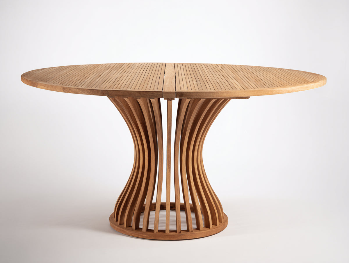 Table de jardin - Teck - 160 x 160 x 75 cm - Naturel - Style contemporain