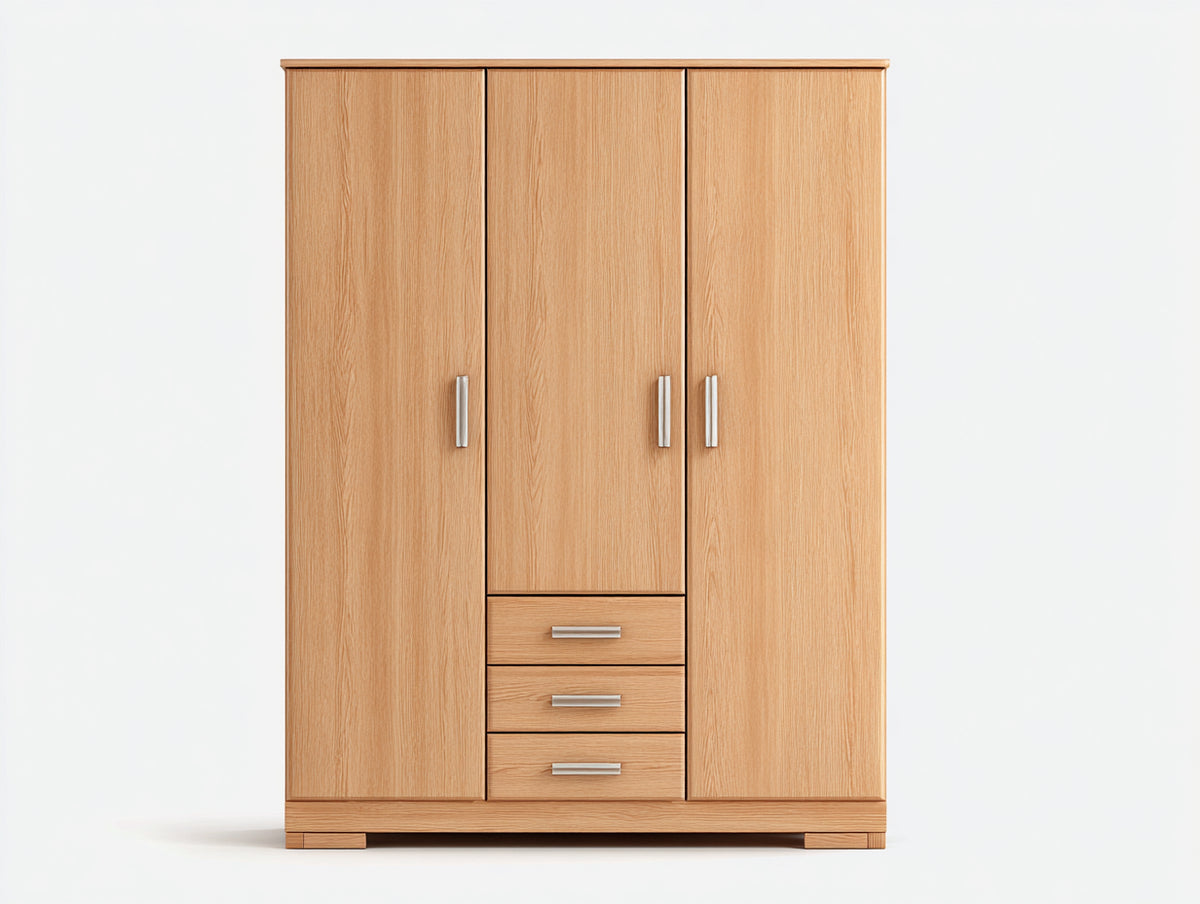 Armoire - Bois - 160 x 60 x 200 cm - Bois clair - Style contemporain