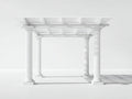 Tonnelle de jardin - Métal - 300 x 300 x 270 cm - Blanc - Style classique