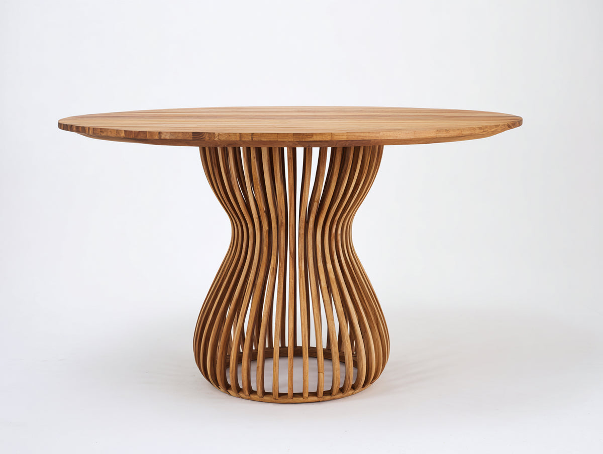 Table de jardin - Teck - 160 x 160 x 75 cm - Naturel - Style contemporain
