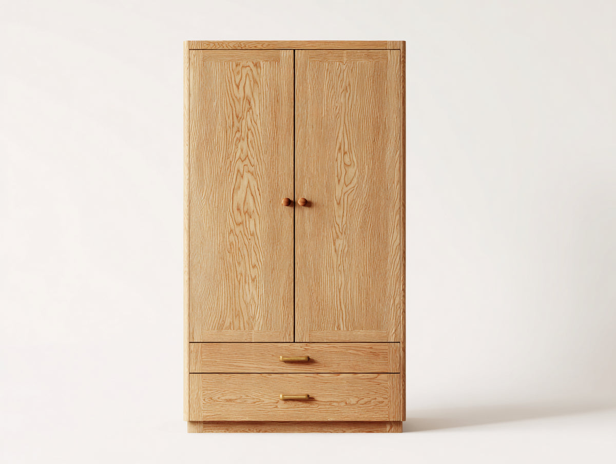Armoire - Bois - 90 x 50 x 180 cm - Bois clair - Style scandinave