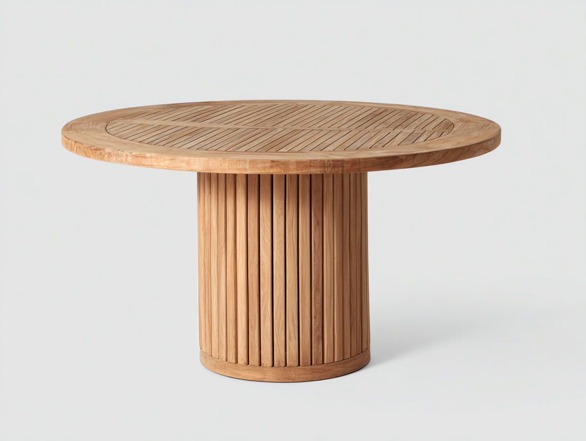 Table de jardin - Teck - 120 x 120 x 75 cm - Naturel - Style contemporain