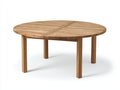 Table de jardin - Teck - 160 x 160 x 75 cm - Naturel - Style contemporain